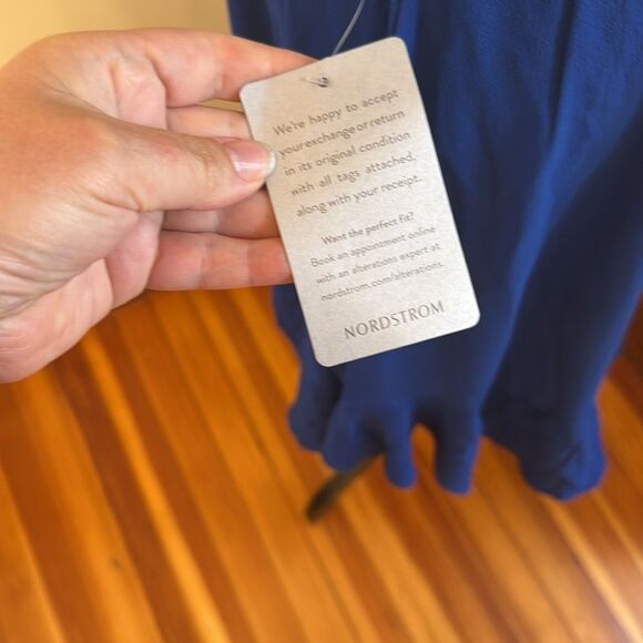 London Times Pleated Keyhole Jewel Neck Elastic Waist Dress. Size 12 NWT - Picture 9 of 12